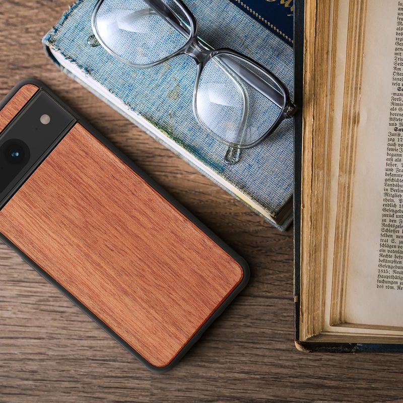 Laptop, Telefoane si Tablete - Telefoane mobile si accesorii - Accesorii Telefoane - Huse telefoane - Husa tip bumper Kwmobile pentru Google Pixel 8, anti-alunecare, lemn, TPU, multicolor - Infinity.ro