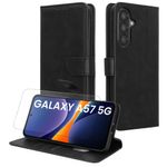 Laptop, Telefoane si Tablete - Telefoane mobile si accesorii - Accesorii Telefoane - Huse telefoane - Husa tip portofel Kwmobile pentru Samsung Galaxy A57 5G, inchidere magnetica, piele ecologica, negru - Infinity.ro