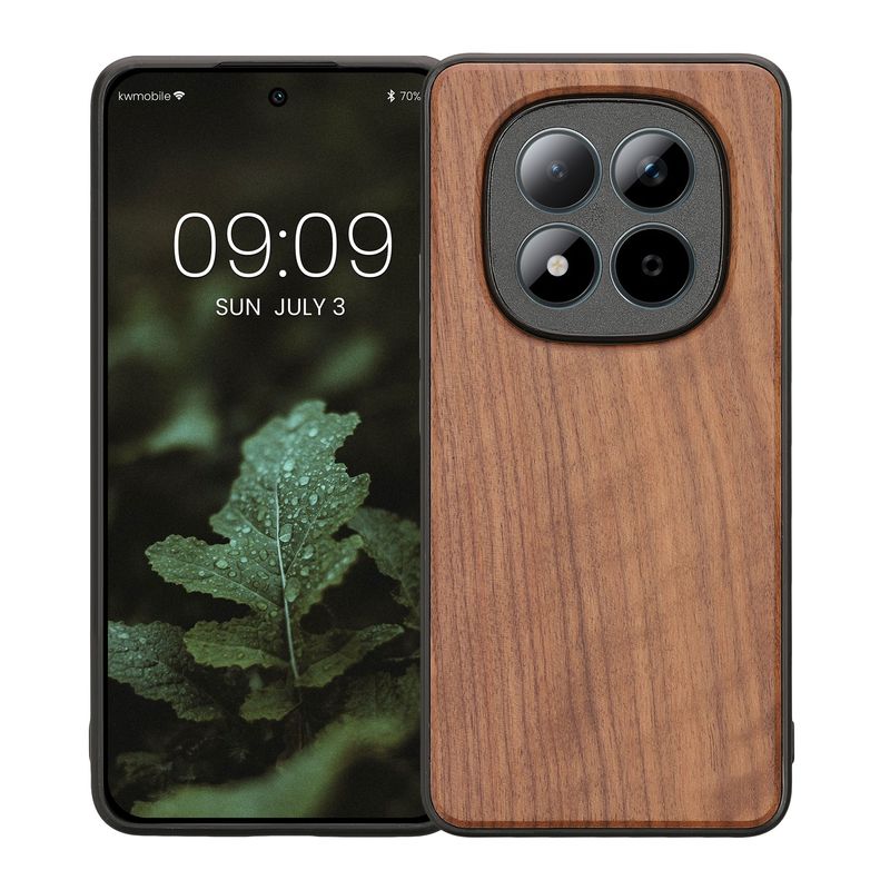 Laptop, Telefoane si Tablete - Telefoane mobile si accesorii - Accesorii Telefoane - Huse telefoane - Husa tip bumper Kwmobile pentru Xiaomi Redmi Note 15 Pro 4G, anti-alunecare, protectie la socuri, lemn, TPU, maro - Infinity.ro