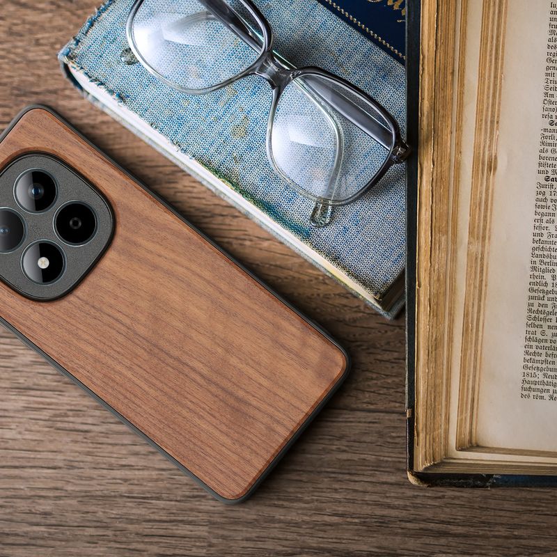 Laptop, Telefoane si Tablete - Telefoane mobile si accesorii - Accesorii Telefoane - Huse telefoane - Husa tip bumper Kwmobile pentru Xiaomi Redmi Note 15 Pro 4G, anti-alunecare, protectie la socuri, lemn, TPU, maro - Infinity.ro