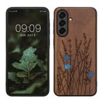 Laptop, Telefoane si Tablete - Telefoane mobile si accesorii - Accesorii Telefoane - Huse telefoane - Husa tip bumper Kwmobile pentru Samsung Galaxy A56 5G, anti-alunecare, design lavanda, lemn, TPU, maro - Infinity.ro