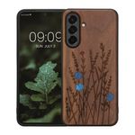 Laptop, Telefoane si Tablete - Telefoane mobile si accesorii - Accesorii Telefoane - Huse telefoane - Husa tip bumper Kwmobile pentru Samsung Galaxy A56 5G, anti-alunecare, design lavanda, lemn, TPU, maro - Infinity.ro