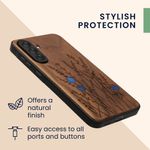 Laptop, Telefoane si Tablete - Telefoane mobile si accesorii - Accesorii Telefoane - Huse telefoane - Husa tip bumper Kwmobile pentru Samsung Galaxy A56 5G, anti-alunecare, design lavanda, lemn, TPU, maro - Infinity.ro