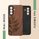 Laptop, Telefoane si Tablete - Telefoane mobile si accesorii - Accesorii Telefoane - Huse telefoane - Husa tip bumper Kwmobile pentru Samsung Galaxy A57 5G, protectie la socuri, lemn, TPU, maro - Infinity.ro