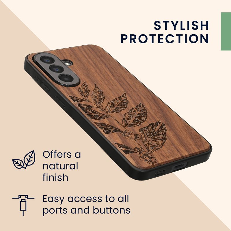Laptop, Telefoane si Tablete - Telefoane mobile si accesorii - Accesorii Telefoane - Huse telefoane - Husa tip bumper Kwmobile pentru Samsung Galaxy A57 5G, protectie la socuri, lemn, TPU, maro - Infinity.ro