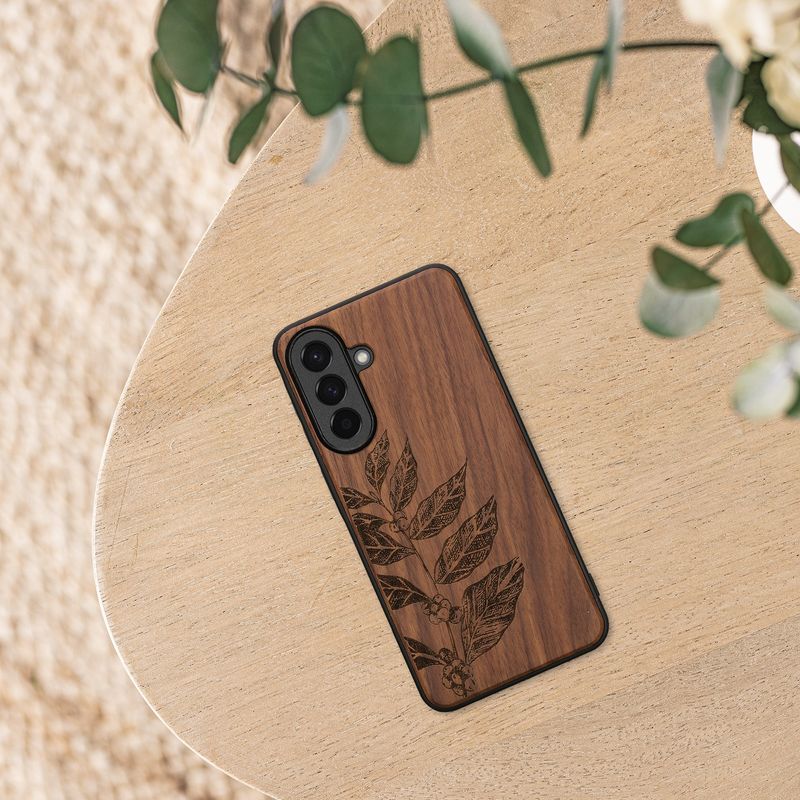 Laptop, Telefoane si Tablete - Telefoane mobile si accesorii - Accesorii Telefoane - Huse telefoane - Husa tip bumper Kwmobile pentru Samsung Galaxy A57 5G, protectie la socuri, lemn, TPU, maro - Infinity.ro