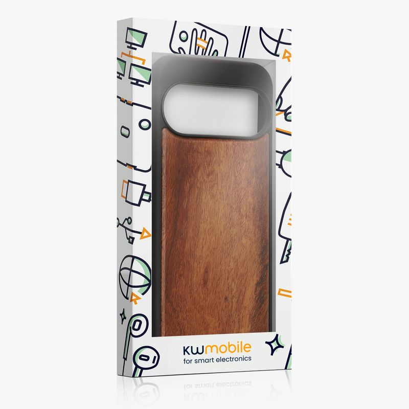 Laptop, Telefoane si Tablete - Telefoane mobile si accesorii - Accesorii Telefoane - Huse telefoane - Husa tip bumper Kwmobile pentru Google Pixel 10/Pixel 10 Pro, anti-alunecare, lemn, TPU, maro vintage - Infinity.ro