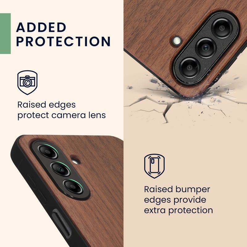 Laptop, Telefoane si Tablete - Telefoane mobile si accesorii - Accesorii Telefoane - Huse telefoane - Husa tip bumper Kwmobile pentru Samsung Galaxy A26 5G, anti-alunecare, lemn, TPU, maro - Infinity.ro