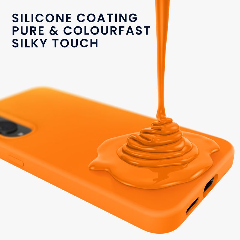 Laptop, Telefoane si Tablete - Telefoane mobile si accesorii - Accesorii Telefoane - Huse telefoane - Husa Kwmobile pentru Samsung Galaxy S25 Edge, incarcare wireless, silicon, portocaliu - Infinity.ro