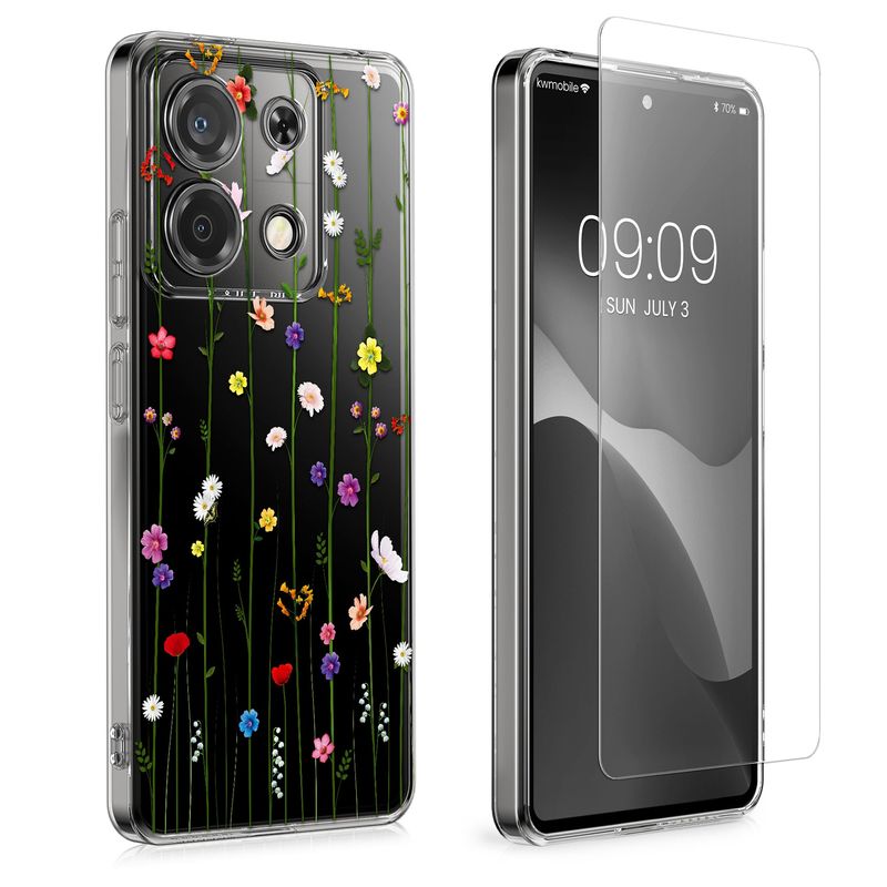 Laptop, Telefoane si Tablete - Telefoane mobile si accesorii - Accesorii Telefoane - Huse telefoane - Husa Kwmobile pentru Xiaomi Redmi Note 13 Pro 5G/Poco X6 5G, protectie la zgarieturi, TPU, sticla temperata, multicolor - Infinity.ro
