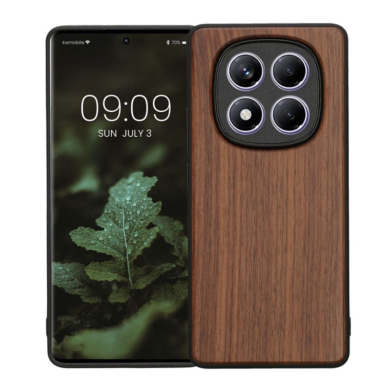 Laptop, Telefoane si Tablete - Telefoane mobile si accesorii - Accesorii Telefoane - Huse telefoane - Husa tip bumper Kwmobile pentru Xiaomi Redmi Note 14 Pro 4G, anti-alunecare, protectie la socuri, lemn, TPU, maro - Infinity.ro