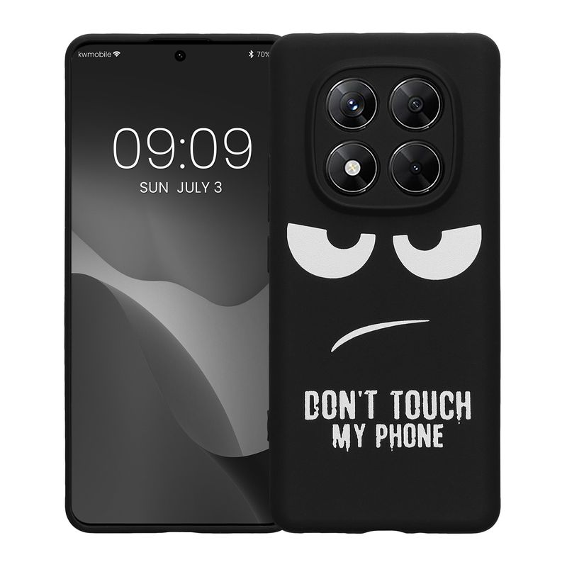 Laptop, Telefoane si Tablete - Telefoane mobile si accesorii - Accesorii Telefoane - Huse telefoane - Husa Kwmobile pentru Xiaomi Redmi Note 14 Pro 5G/Poco X7, anti-alunecare, protectie la socuri, silicon, alb, negru - Infinity.ro