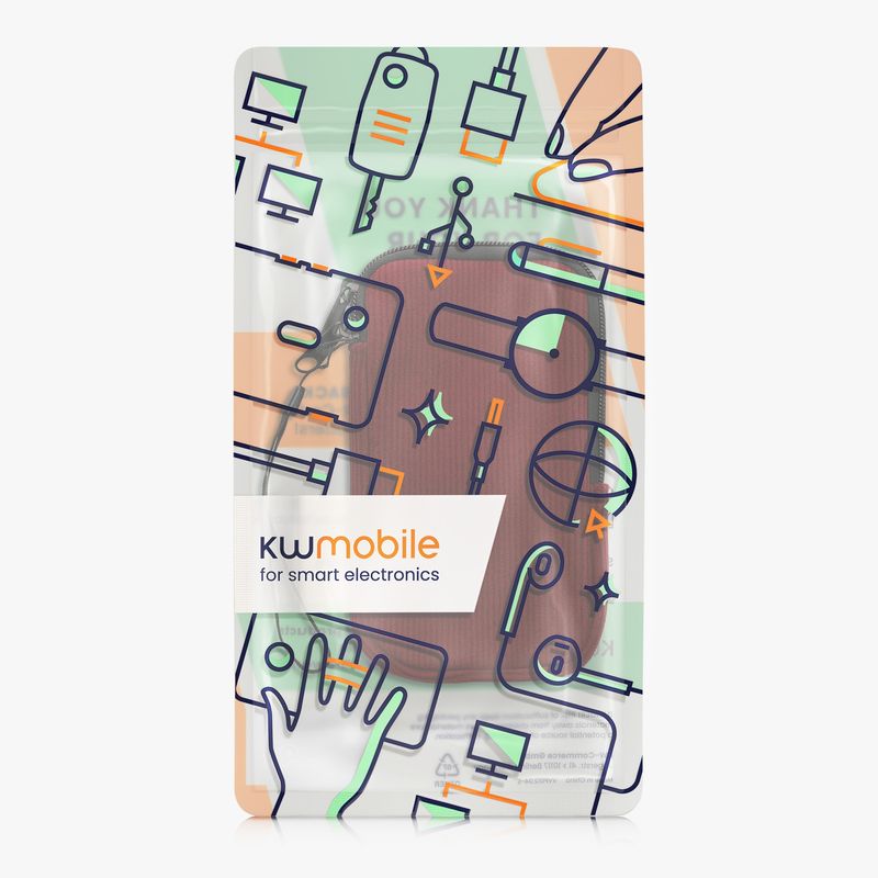 Laptop, Telefoane si Tablete - Telefoane mobile si accesorii - Accesorii Telefoane - Huse telefoane - Husa tip holster Kwmobile, protectie la socuri, neopren, textil, rosu aramiu - Infinity.ro