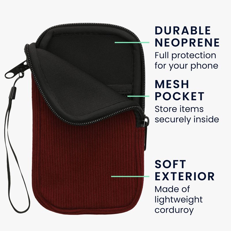 Laptop, Telefoane si Tablete - Telefoane mobile si accesorii - Accesorii Telefoane - Huse telefoane - Husa tip holster Kwmobile, protectie la socuri, neopren, textil, rosu aramiu - Infinity.ro