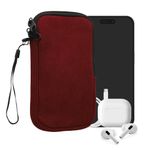 Laptop, Telefoane si Tablete - Telefoane mobile si accesorii - Accesorii Telefoane - Huse telefoane - Husa tip holster Kwmobile, protectie la socuri, neopren, textil, rosu aramiu - Infinity.ro