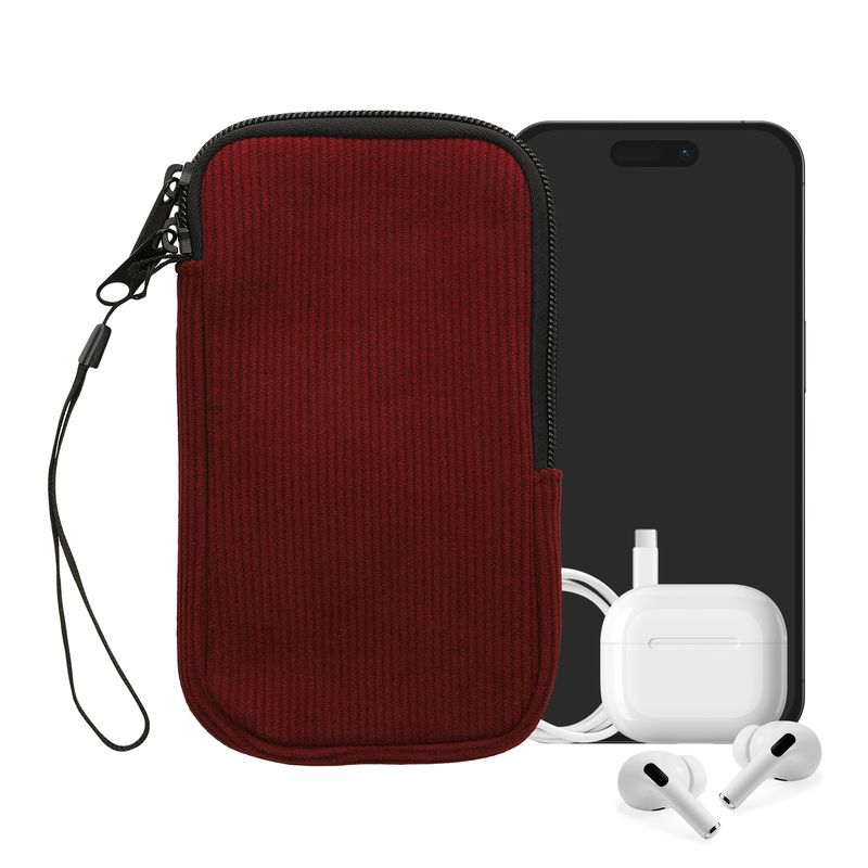 Laptop, Telefoane si Tablete - Telefoane mobile si accesorii - Accesorii Telefoane - Huse telefoane - Husa tip holster Kwmobile, protectie la socuri, neopren, textil, rosu aramiu - Infinity.ro