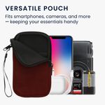 Laptop, Telefoane si Tablete - Telefoane mobile si accesorii - Accesorii Telefoane - Huse telefoane - Husa tip holster Kwmobile, protectie la socuri, neopren, textil, rosu aramiu - Infinity.ro