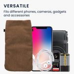 Laptop, Telefoane si Tablete - Telefoane mobile si accesorii - Accesorii Telefoane - Huse telefoane - Husa Kwmobile, inchidere magnetica, protectie la zgarieturi, protectie la praf, textil, nailon, maro - Infinity.ro