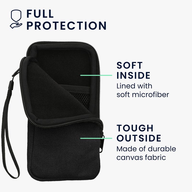 Laptop, Telefoane si Tablete - Telefoane mobile si accesorii - Accesorii Telefoane - Huse telefoane - Husa tip holster Kwmobile, protectie la zgarieturi, protectie la praf, panza, microfibra, negru - Infinity.ro