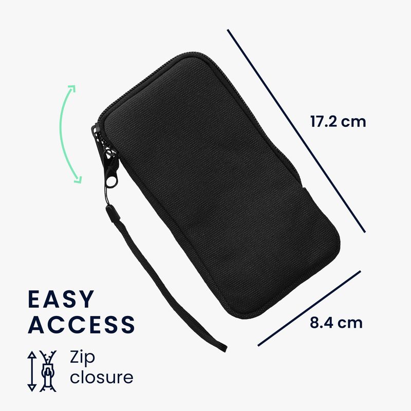 Laptop, Telefoane si Tablete - Telefoane mobile si accesorii - Accesorii Telefoane - Huse telefoane - Husa tip holster Kwmobile, protectie la zgarieturi, protectie la praf, panza, microfibra, negru - Infinity.ro