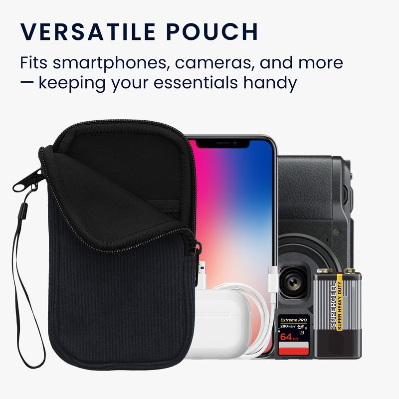 Laptop, Telefoane si Tablete - Telefoane mobile si accesorii - Accesorii Telefoane - Huse telefoane - Husa tip holster Kwmobile, protectie la socuri, neopren, textil, albastru - Infinity.ro