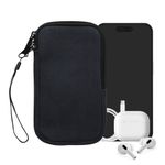 Laptop, Telefoane si Tablete - Telefoane mobile si accesorii - Accesorii Telefoane - Huse telefoane - Husa tip holster Kwmobile, protectie la socuri, neopren, textil, albastru - Infinity.ro