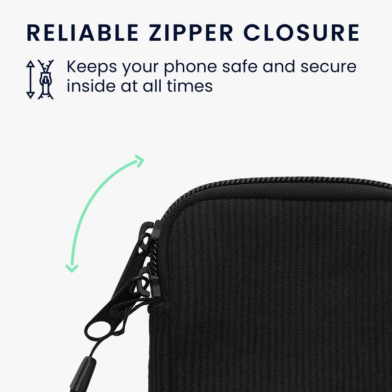 Laptop, Telefoane si Tablete - Telefoane mobile si accesorii - Accesorii Telefoane - Huse telefoane - Husa tip holster Kwmobile, curea de mana, neopren, textil, negru - Infinity.ro