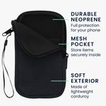Laptop, Telefoane si Tablete - Telefoane mobile si accesorii - Accesorii Telefoane - Huse telefoane - Husa tip holster Kwmobile, protectie la socuri, neopren, textil, albastru - Infinity.ro