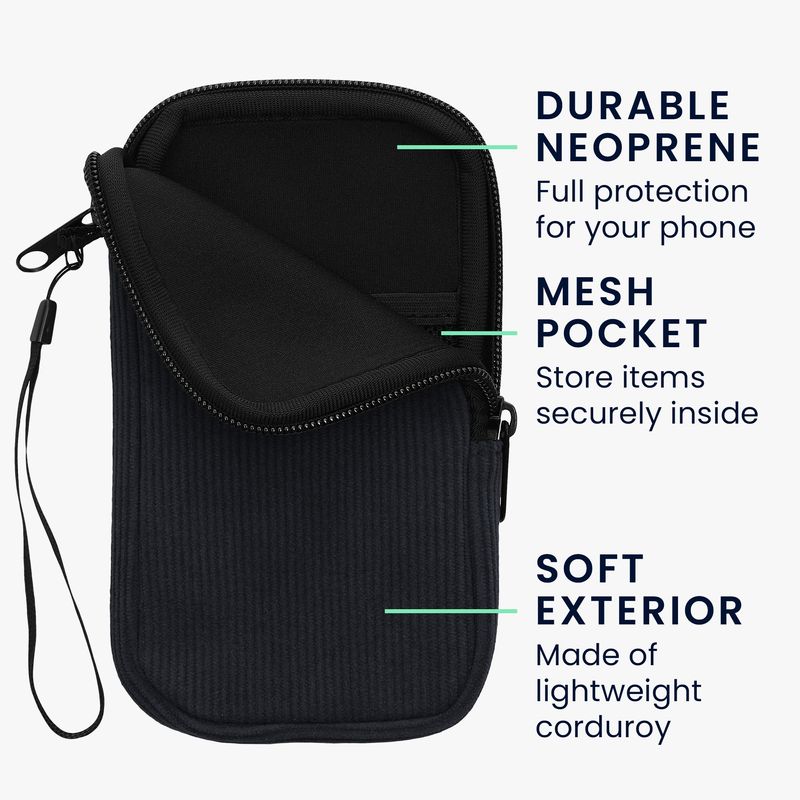 Laptop, Telefoane si Tablete - Telefoane mobile si accesorii - Accesorii Telefoane - Huse telefoane - Husa tip holster Kwmobile, protectie la socuri, neopren, textil, albastru - Infinity.ro