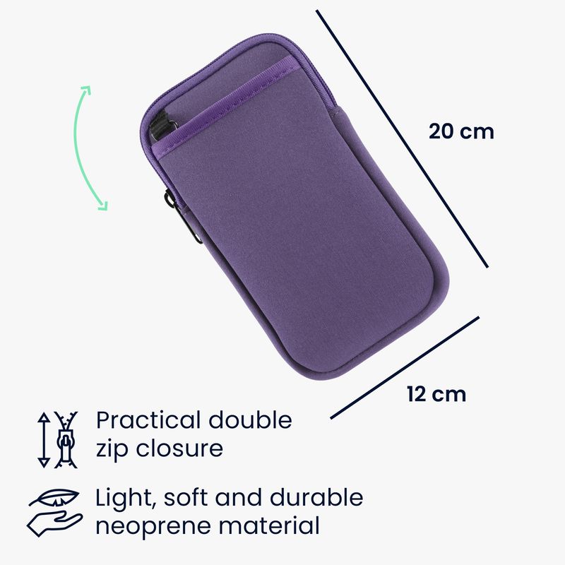 Laptop, Telefoane si Tablete - Telefoane mobile si accesorii - Accesorii Telefoane - Huse telefoane - Husa Kwmobile, protectie la zgarieturi, prindere cu carabina, protectie la praf, neopren, mov - Infinity.ro