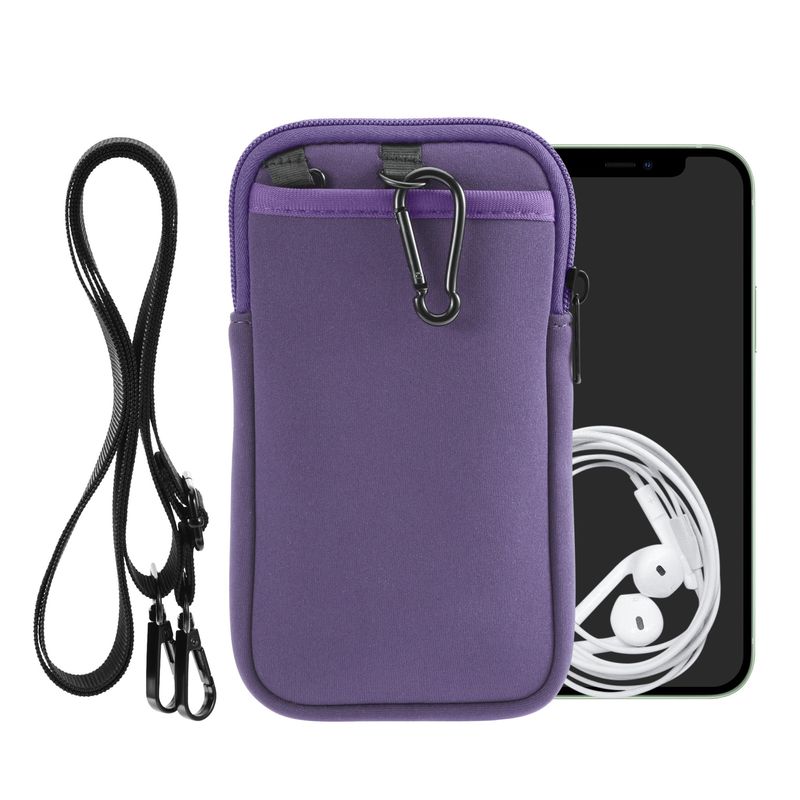 Laptop, Telefoane si Tablete - Telefoane mobile si accesorii - Accesorii Telefoane - Huse telefoane - Husa Kwmobile, protectie la zgarieturi, prindere cu carabina, protectie la praf, neopren, mov - Infinity.ro
