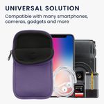 Laptop, Telefoane si Tablete - Telefoane mobile si accesorii - Accesorii Telefoane - Huse telefoane - Husa Kwmobile, protectie la zgarieturi, prindere cu carabina, protectie la praf, neopren, mov - Infinity.ro