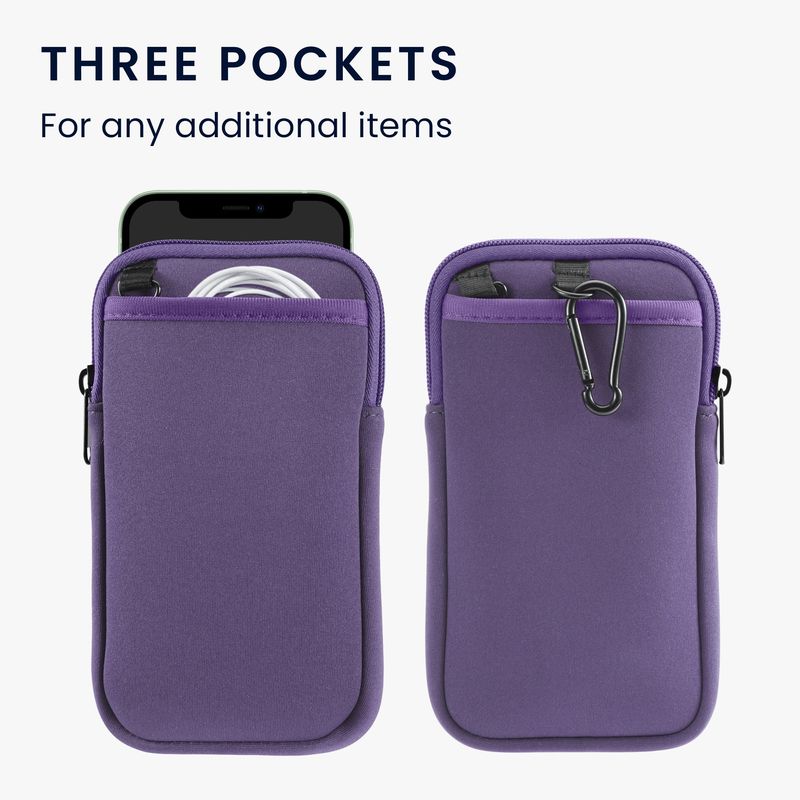 Laptop, Telefoane si Tablete - Telefoane mobile si accesorii - Accesorii Telefoane - Huse telefoane - Husa Kwmobile, protectie la zgarieturi, prindere cu carabina, protectie la praf, neopren, mov - Infinity.ro