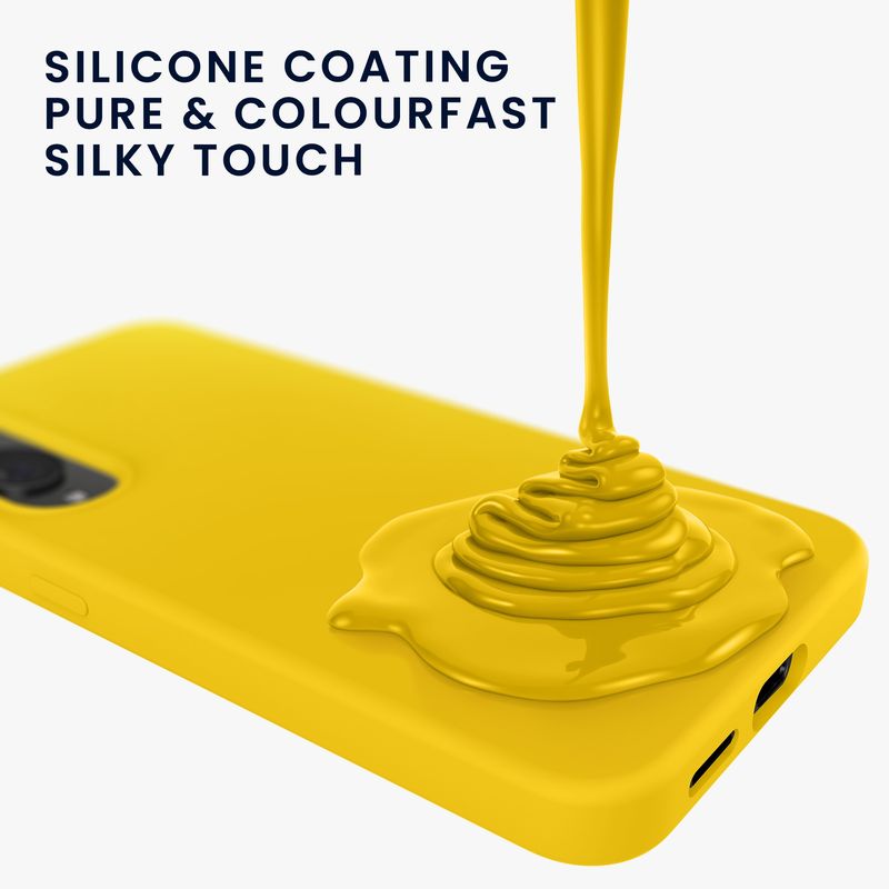 Laptop, Telefoane si Tablete - Telefoane mobile si accesorii - Accesorii Telefoane - Huse telefoane - Husa Kwmobile pentru Samsung Galaxy S25 Edge, incarcare wireless, silicon, galben - Infinity.ro