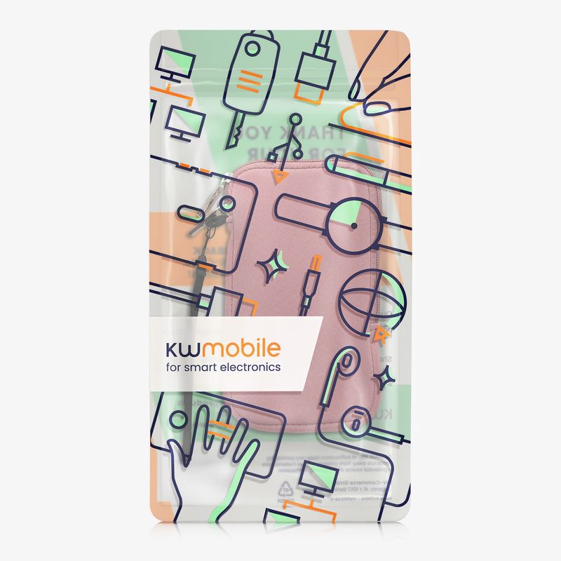 Laptop, Telefoane si Tablete - Telefoane mobile si accesorii - Accesorii Telefoane - Huse telefoane - Husa tip holster Kwmobile, anti-alunecare, protectie la zgarieturi, neopren, roz - Infinity.ro