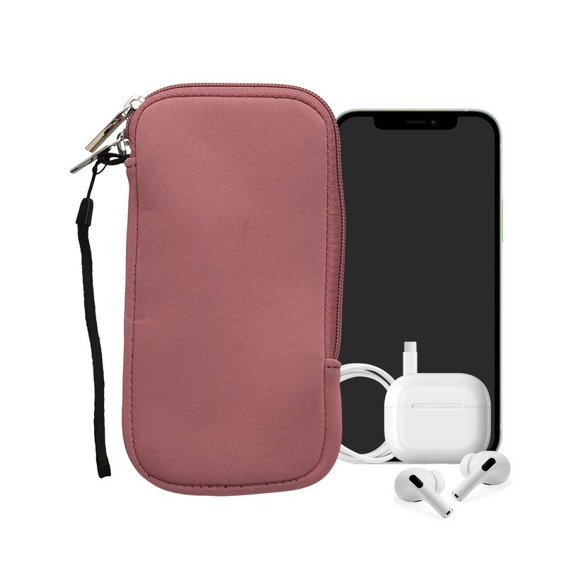 Laptop, Telefoane si Tablete - Telefoane mobile si accesorii - Accesorii Telefoane - Huse telefoane - Husa tip holster Kwmobile, protectie la zgarieturi, neopren, roz - Infinity.ro