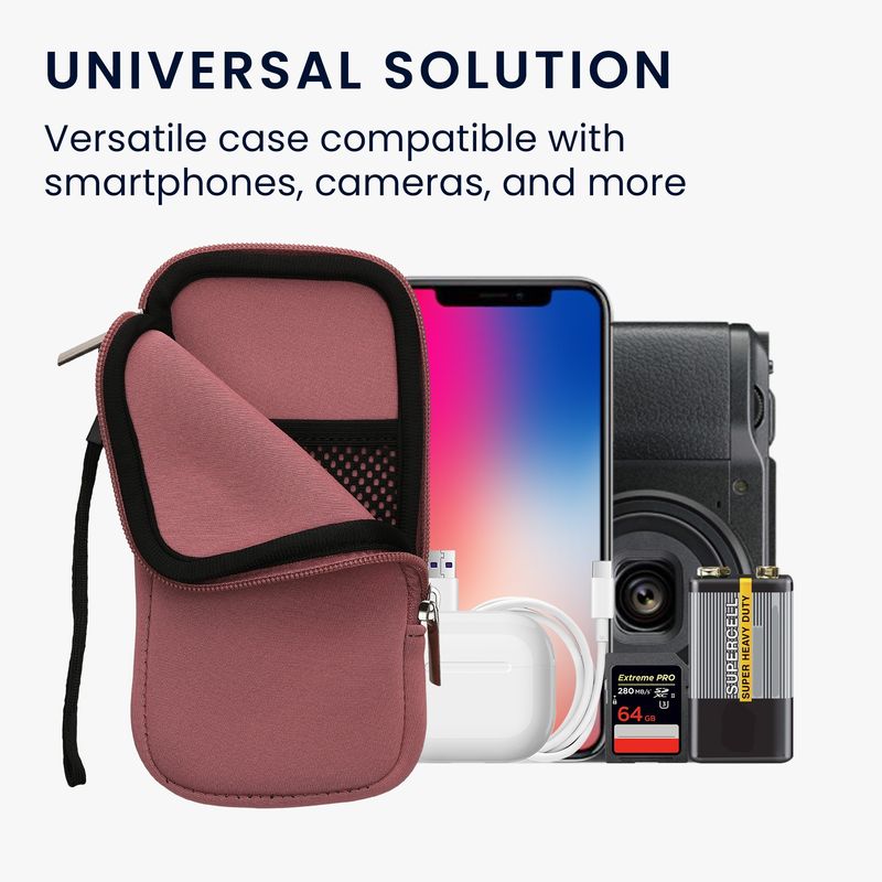 Laptop, Telefoane si Tablete - Telefoane mobile si accesorii - Accesorii Telefoane - Huse telefoane - Husa tip holster Kwmobile, protectie la zgarieturi, neopren, roz - Infinity.ro