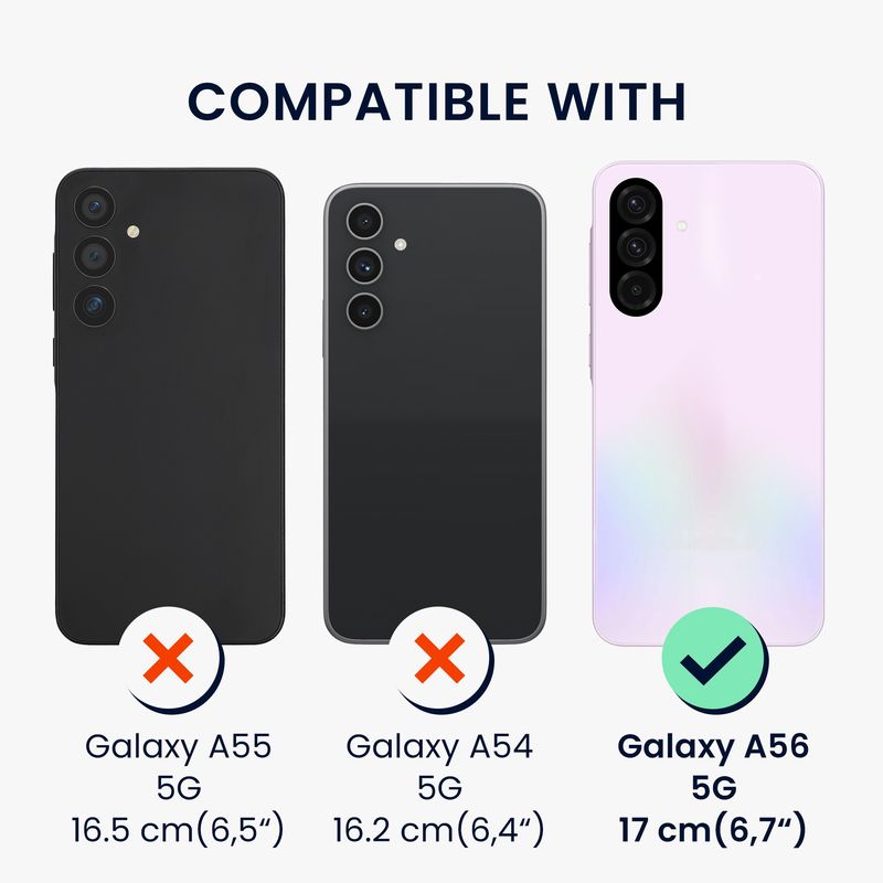 Laptop, Telefoane si Tablete - Telefoane mobile si accesorii - Accesorii Telefoane - Huse telefoane - Husa tip portofel Kwmobile pentru Samsung Galaxy A56 5G, inchidere magnetica, piele ecologica, negru - Infinity.ro