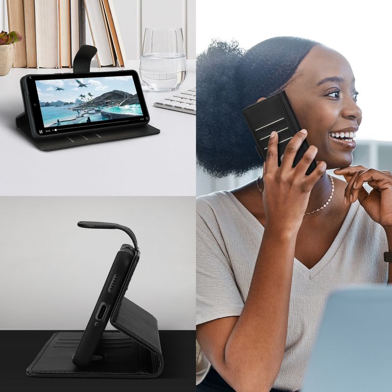 Laptop, Telefoane si Tablete - Telefoane mobile si accesorii - Accesorii Telefoane - Huse telefoane - Husa tip portofel Kwmobile pentru Samsung Galaxy A16 5G, inchidere magnetica, piele ecologica, negru - Infinity.ro