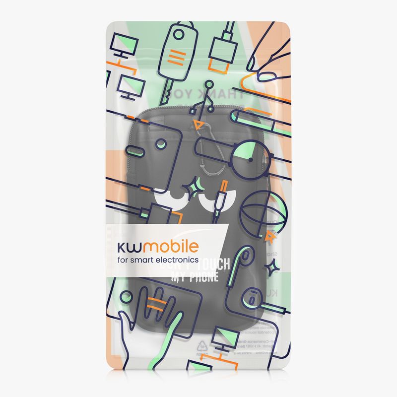 Laptop, Telefoane si Tablete - Telefoane mobile si accesorii - Accesorii Telefoane - Huse telefoane - Husa tip holster Kwmobile, prindere cu carabina, neopren, multicolor - Infinity.ro