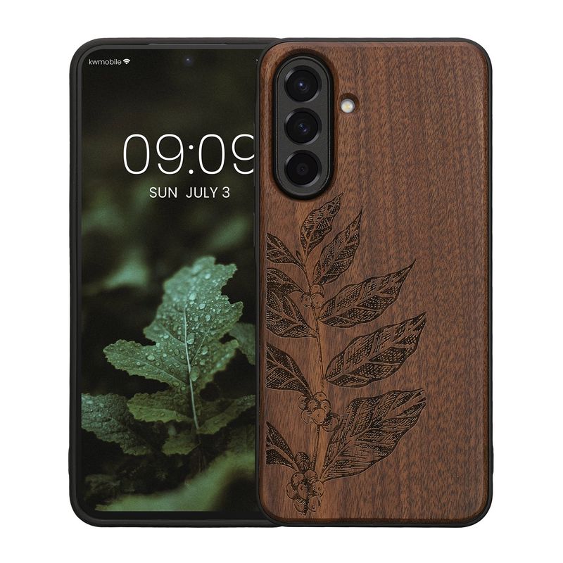 Laptop, Telefoane si Tablete - Telefoane mobile si accesorii - Accesorii Telefoane - Huse telefoane - Husa tip bumper Kwmobile pentru Samsung Galaxy A56 5G, anti-alunecare, protectie la zgarieturi, lemn, TPU, maro - Infinity.ro