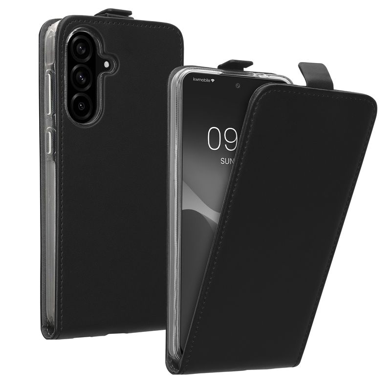 Laptop, Telefoane si Tablete - Telefoane mobile si accesorii - Accesorii Telefoane - Huse telefoane - Husa tip flip Kwmobile pentru Samsung Galaxy A36 5G, inchidere magnetica, piele ecologica, negru - Infinity.ro