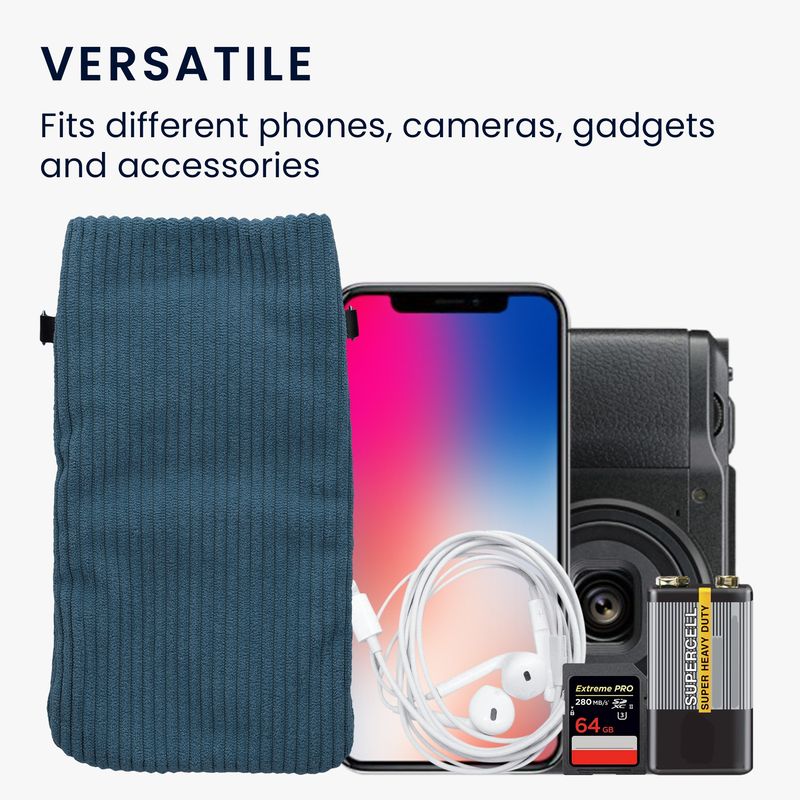 Laptop, Telefoane si Tablete - Telefoane mobile si accesorii - Accesorii Telefoane - Huse telefoane - Husa Kwmobile, inchidere magnetica, protectie la zgarieturi, textil, nailon, albastru - Infinity.ro