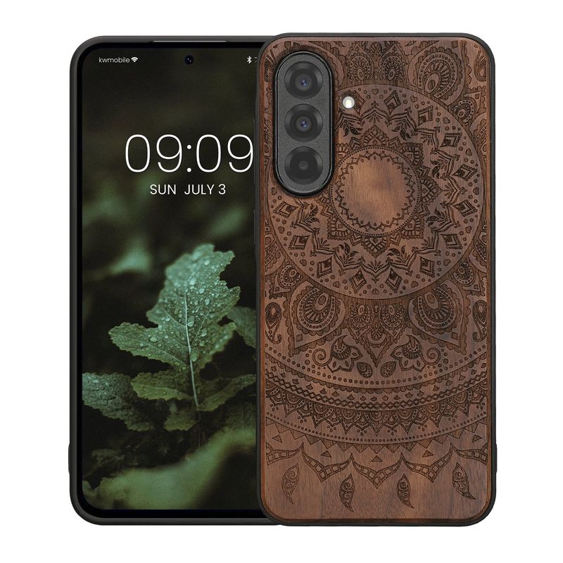 Laptop, Telefoane si Tablete - Telefoane mobile si accesorii - Accesorii Telefoane - Huse telefoane - Husa tip bumper Kwmobile pentru Samsung Galaxy A36 5G, protectie la socuri, lemn, TPU, maro - Infinity.ro
