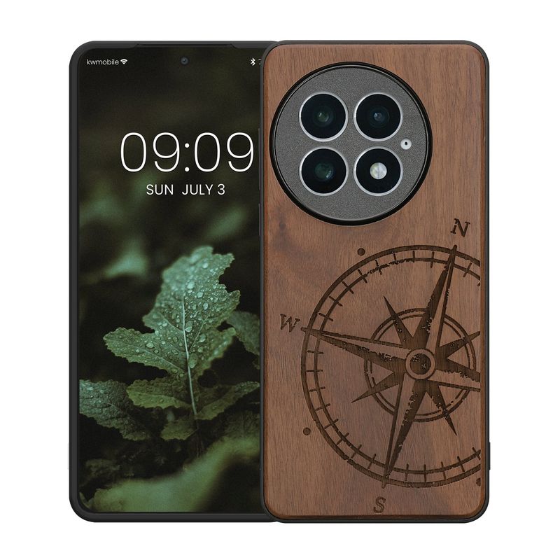 Laptop, Telefoane si Tablete - Telefoane mobile si accesorii - Accesorii Telefoane - Huse telefoane - Husa tip bumper Kwmobile pentru OnePlus 13, anti-alunecare, lemn, TPU, maro - Infinity.ro