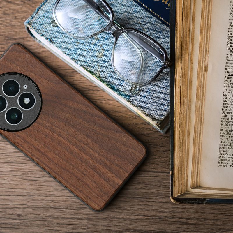 Laptop, Telefoane si Tablete - Telefoane mobile si accesorii - Accesorii Telefoane - Huse telefoane - Husa tip bumper Kwmobile pentru OnePlus 13, anti-alunecare, protectie la socuri, lemn, TPU, maro - Infinity.ro