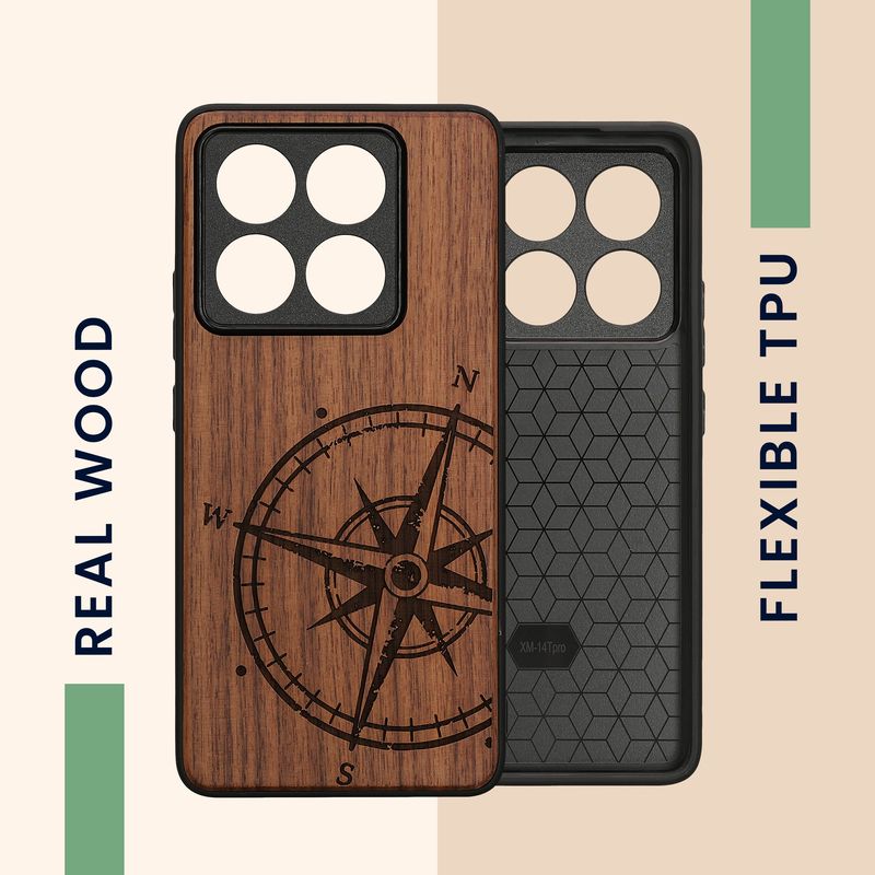 Laptop, Telefoane si Tablete - Telefoane mobile si accesorii - Accesorii Telefoane - Huse telefoane - Husa tip bumper Kwmobile pentru Xiaomi 14T Pro, anti-alunecare, protectie la socuri, lemn, TPU, maro - Infinity.ro