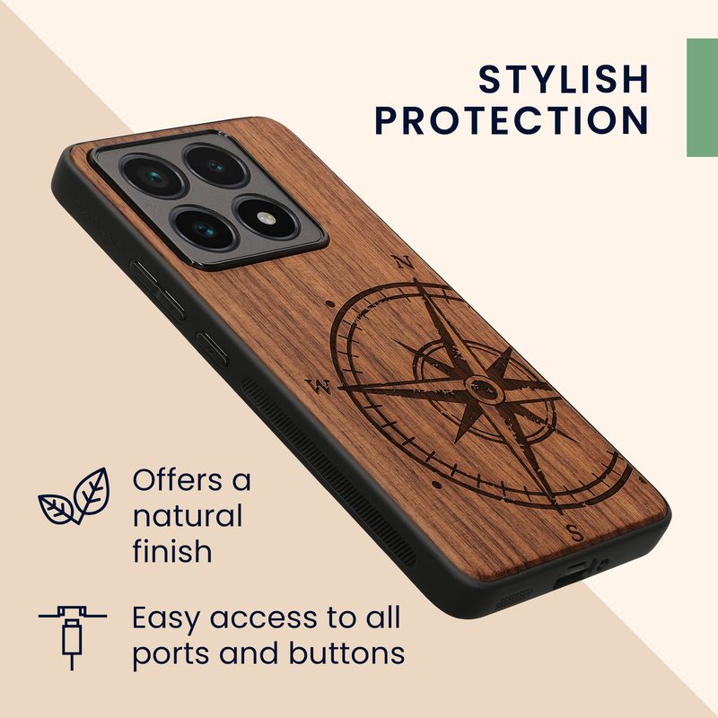Laptop, Telefoane si Tablete - Telefoane mobile si accesorii - Accesorii Telefoane - Huse telefoane - Husa tip bumper Kwmobile pentru Xiaomi 14T Pro, anti-alunecare, protectie la socuri, lemn, TPU, maro - Infinity.ro