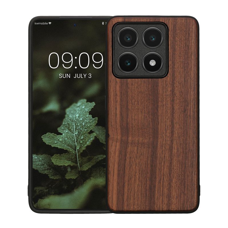 Laptop, Telefoane si Tablete - Telefoane mobile si accesorii - Accesorii Telefoane - Huse telefoane - Husa tip bumper Kwmobile pentru Xiaomi 14T, anti-alunecare, protectie la socuri, lemn, TPU, maro - Infinity.ro