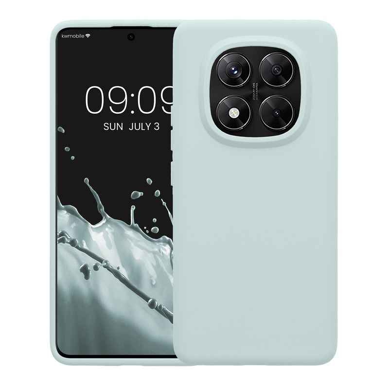 Laptop, Telefoane si Tablete - Telefoane mobile si accesorii - Accesorii Telefoane - Huse telefoane - Husa Kwmobile pentru Xiaomi Redmi Note 14 Pro 5G/Redmi Note 14 Pro Plus 5G/Poco X7, incarcare wireless, silicon, menta - Infinity.ro